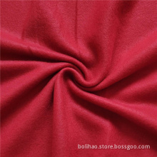Red Solid Double Side Brushed Fleece Fabric
